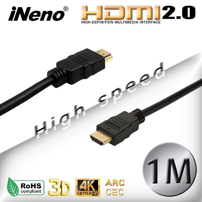 iNeno HDMI High Speed 超高畫質圓形傳輸線 HDMI2.0版-1M