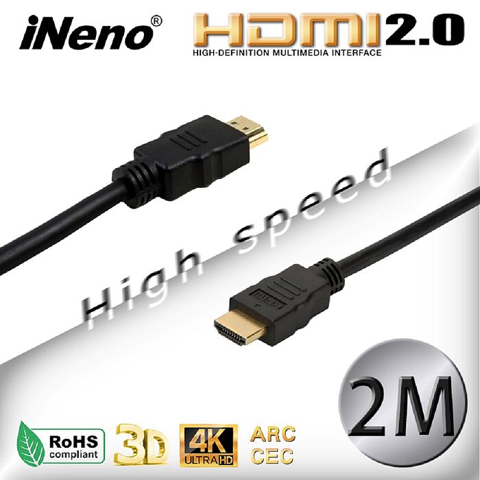 iNeno HDMI High Speed 超高畫質圓形傳輸線 HDMI2.0版-2M