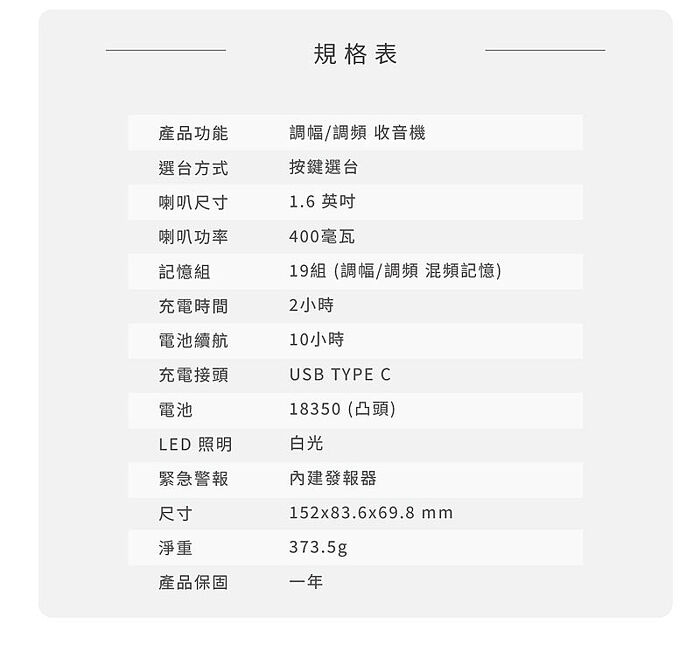 SANGEAN 山進調幅/調頻防災藍芽收音機 MMR88/BL