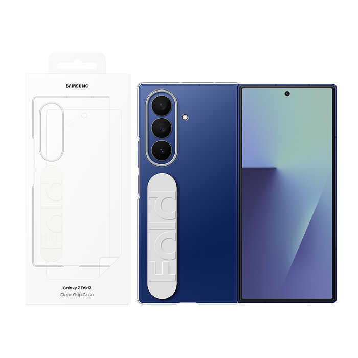 Samsung 三星 Galaxy Z Fold7 原廠透明保護殼 - 附指環帶/保貼 (EF-QF966)