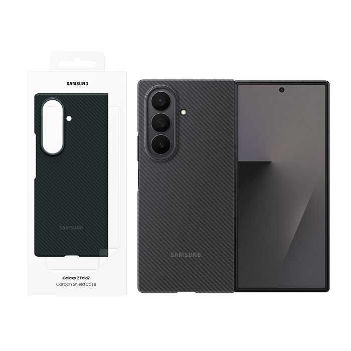 Samsung 三星 Galaxy Z Fold7 原廠碳纖維防摔保護殼 - 附保貼 (EF-XF966)