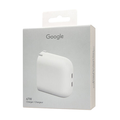 Google 原廠 Pixel Flex 67W USB-C 雙埠快速充電器 - 白 (台灣公司貨)