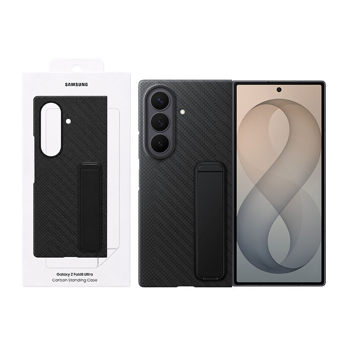 Samsung 三星 Galaxy Z Fold8 Ultra / Z Fold8 原廠碳纖維支架保護殼 - 附保貼