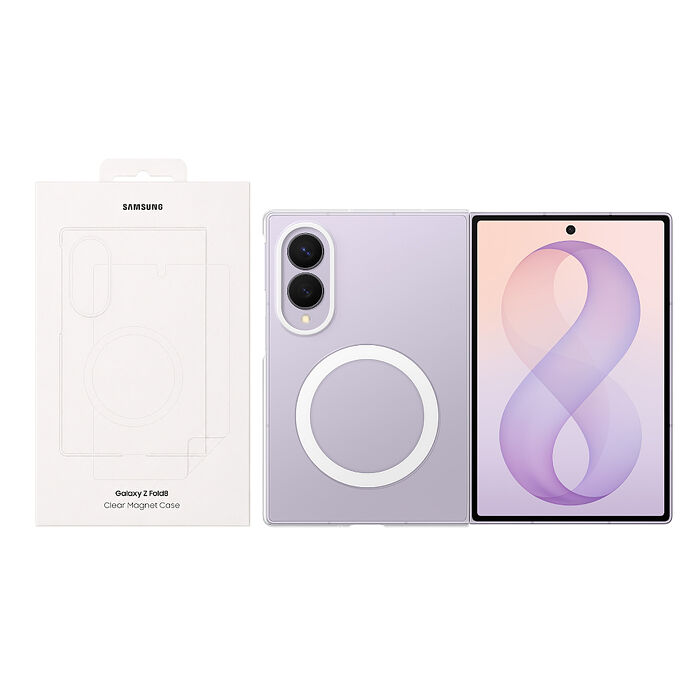 Samsung 三星 Galaxy Z Fold8 Ultra / Z Fold8 原廠透明磁吸保護殼 - 附保貼