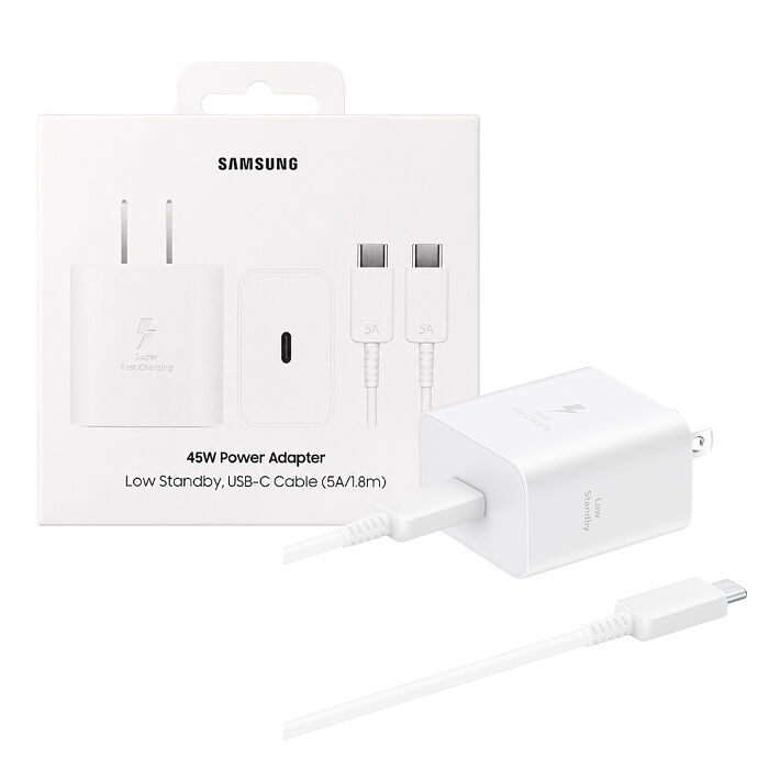 Samsung 三星 原廠新款 45W 快充旅充組 Type C, 內附5A/1.8m快充線【EP-T4511】