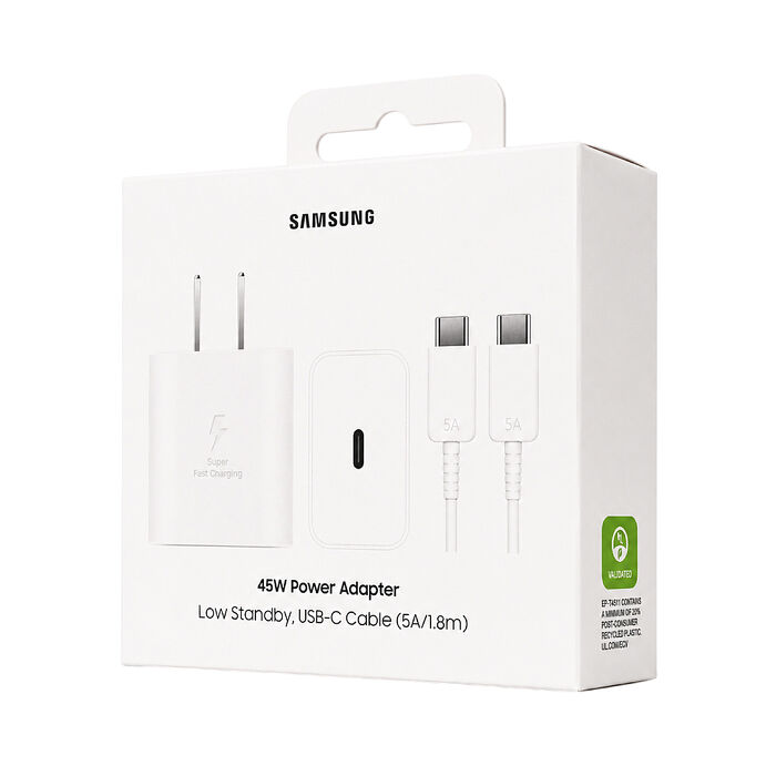 Samsung 三星 原廠新款 45W 快充旅充組 Type C, 內附5A/1.8m快充線【EP-T4511】
