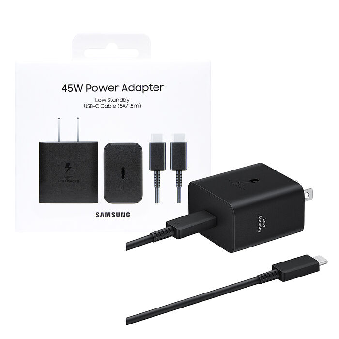 Samsung 三星 原廠新款 45W 快充旅充組 Type C, 內附5A/1.8m快充線【EP-T4511】