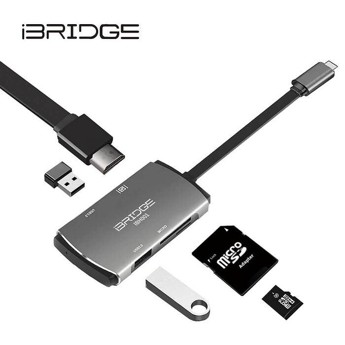 iBRIDGE 5合1 Type-C Hub多功能4K轉接器