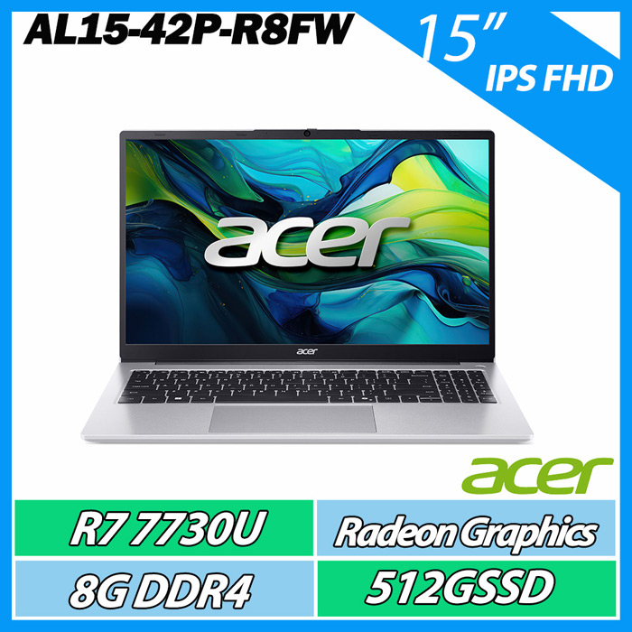 ACER Aspire Lite AL15-42P-R8FW R7-7730U/8G/512G/15吋 效能筆電