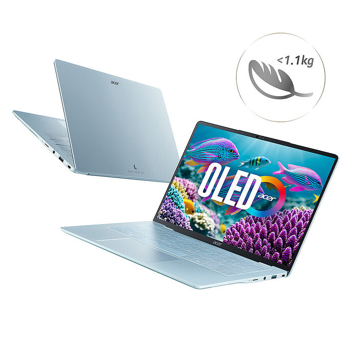 Acer 宏碁 Swift Air SFA14-72M-55ZV (CU5-338H/16G/512G/14" 2.8K OLED 90Hz)【輕薄商務】