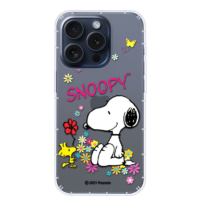 SNOOPY/史努比 iPhone 防摔氣墊空壓保護手機殼(花語)