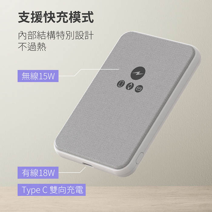 POLYBATT 石墨烯銅導散熱 15W磁吸MagSafe三用快充行動電源(台灣製造)