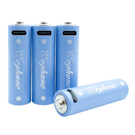Wephone 3號AA USB充電式電池 2475mWh 充電鋰電池(附一對四充電線)
