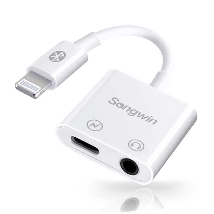 Songwin iphone Lightning 一分二轉接頭(3.5mm/Lightning) 二入