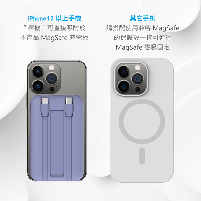 MINIQ 台灣製造 10000mAh 20W 自帶雙線/數顯/磁吸無線閃充行動電源(MD-BP075-Qi)