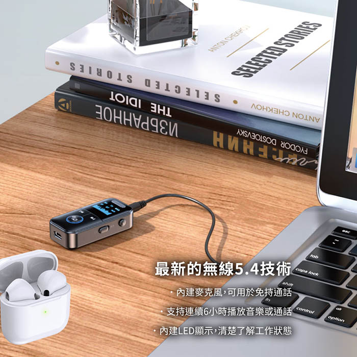 Songwin LED 二合一藍牙接收/發射器(車用/耳機/音響)