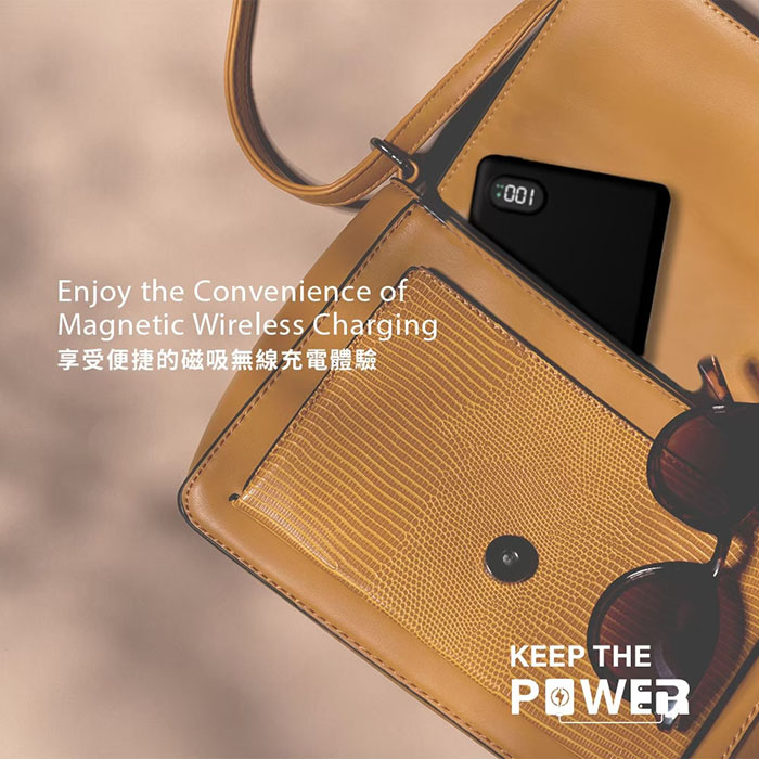 MCK 台灣製造 5000mah 鋁合金 超薄磁吸無線充電行動電源(MCK-WCC)