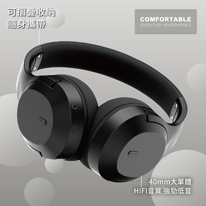Songwin 立體聲頭戴式藍牙耳機(可折疊收納/內建麥克風)