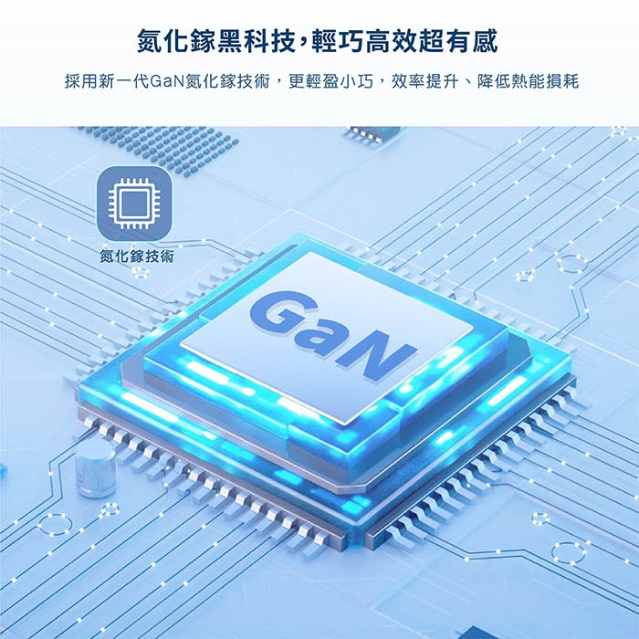 Wephone GaN氮化鎵65W 數字顯示三孔快速充電器(2C1A)