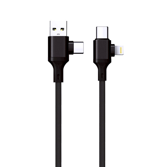 Songwin PD66W 4in1雙插頭快充傳輸線/耐彎折編織線(120cm)