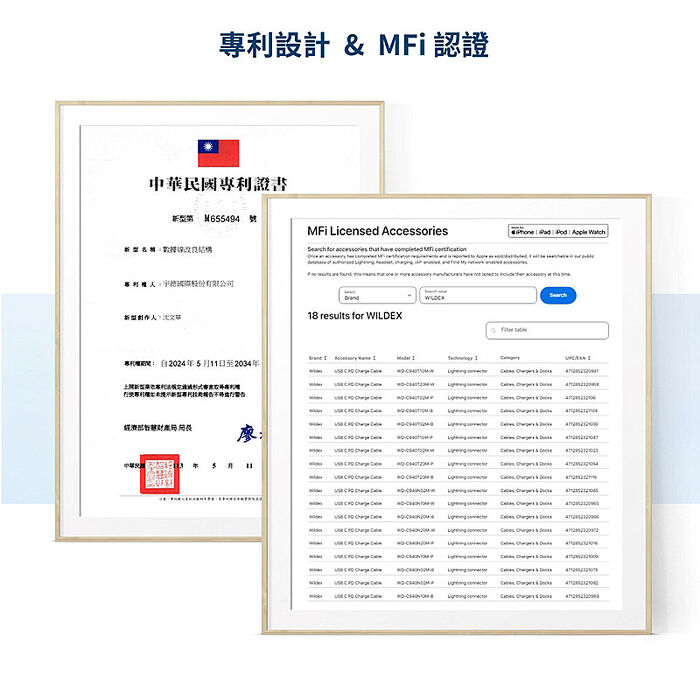 Wildex 蘋果認證MFi Type-C to Lightning 磁吸收納快充線/傳輸線/充電線(100公分)