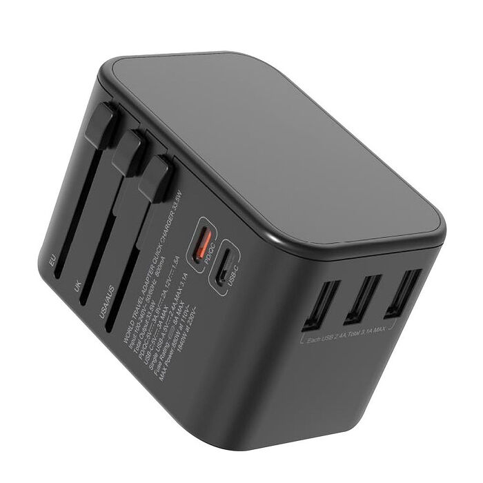 CITYBOSS 35W 出國萬用充電器 全球通用萬能轉換插頭(2USB-C+3USB-A)