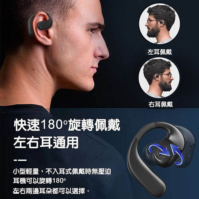 Fit Q66 開放式單耳藍牙耳機 (左右耳通用/掛耳式/長待機)
