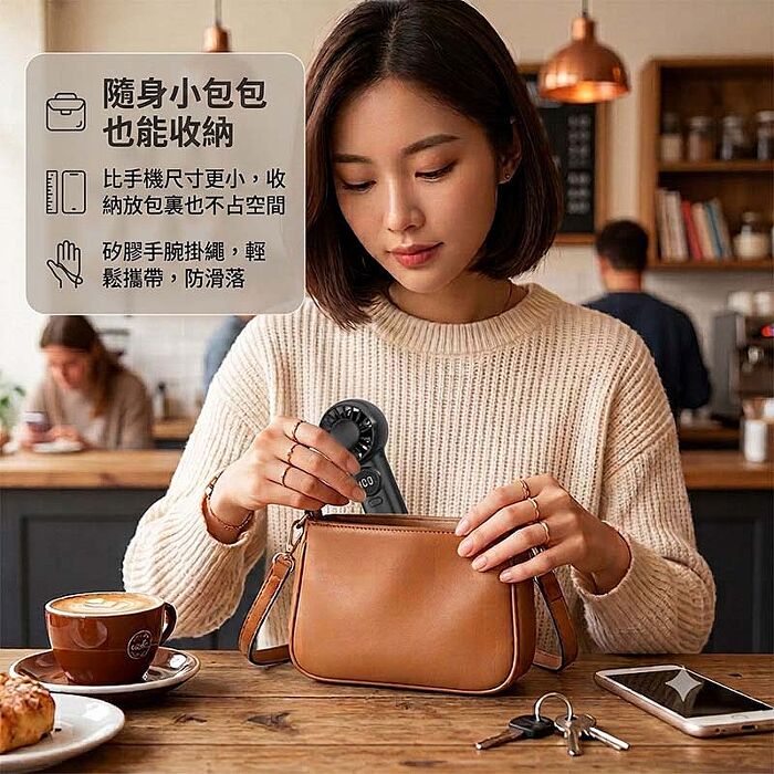 Songwin 勁涼超迷你風扇(手持/桌立/電量顯示/無段調速/附掛繩) FA-600