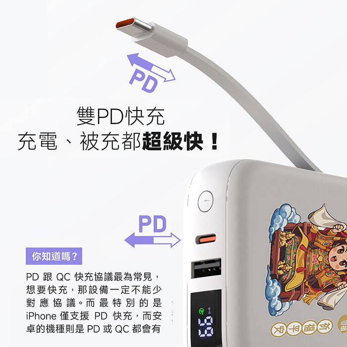 Polybatt 白沙屯媽祖聯名款 台灣製造 10000mAh 防爆固態行動電源 H20
