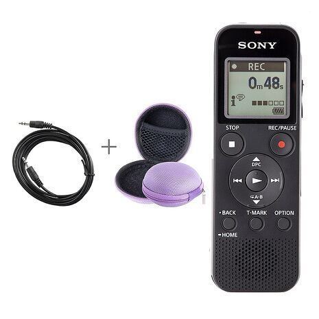 SONY ICD-PX470 錄音筆  繁體中文 記憶體可擴充 Line-in對錄組合【邏思保固一年】