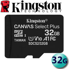 Kingston 金士頓 32GB 100MB/s microSDHC TF U1 A1 V10 記憶卡 (SDCS2/32GB)