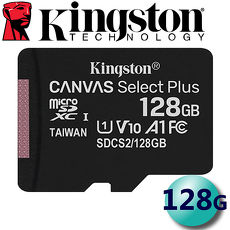 Kingston 金士頓 128GB microSDXC TF A1 V10 記憶卡 (SDCS2/128GB)