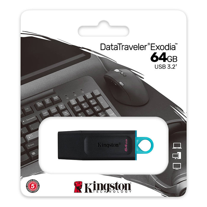 Kingston 金士頓 64GB DataTraveler Exodia DTX USB3.2 隨身碟