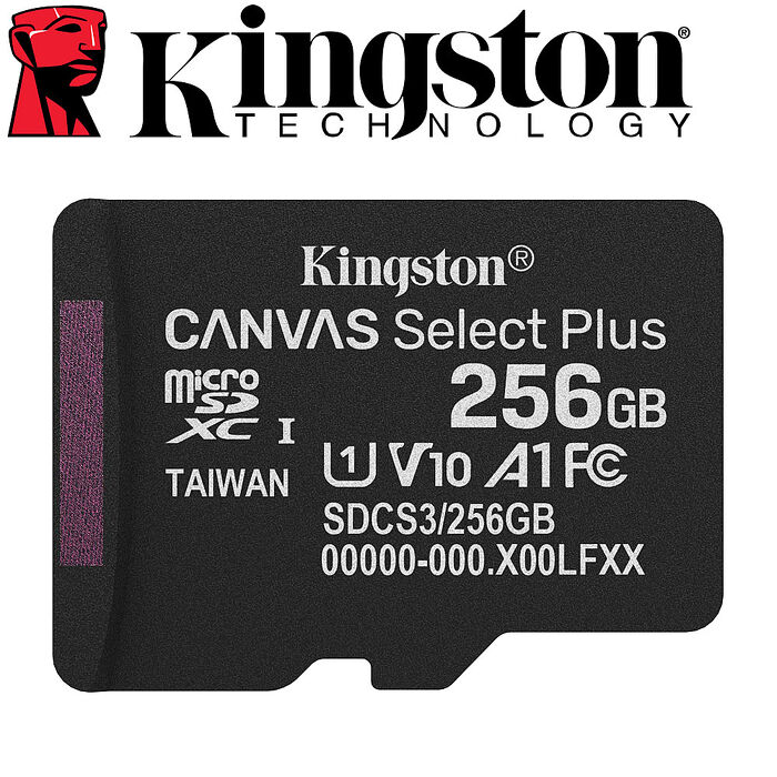 Kingston 金士頓 256GB microSDXC TF U1 A1 V10 記憶卡 (SDCS3/256GB)
