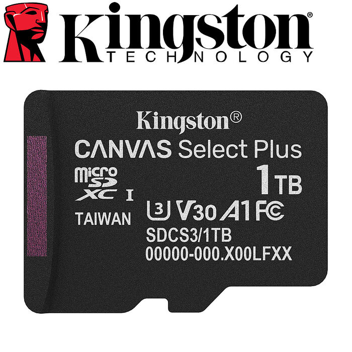 Kingston 金士頓 1TB microSDXC TF U3 V30 A1 記憶卡 (SDCS3/1TB)