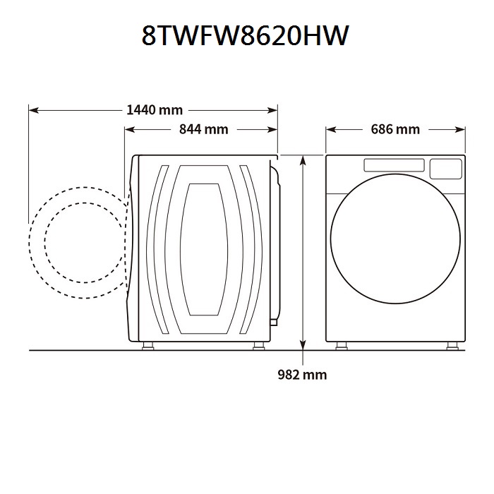 Whirlpool 惠而浦 蒸氣洗滾筒洗衣機 17公+快烘瓦斯型滾筒乾衣機 16公斤  8TWFW8620HW+8TWGD8620HW【結帳再享優惠】