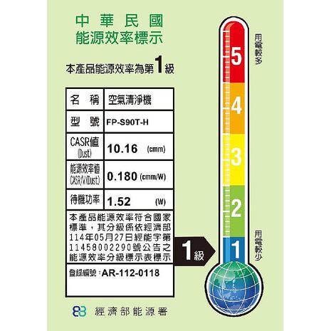 SHARP 夏普 FP-S90T 27坪 Purefit美學系列 空氣清淨機 一級能效