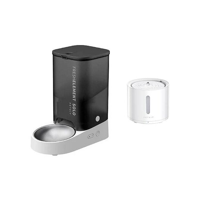 PETKIT 佩奇 PK3160021+PK3160011 智能寵物餵食器-暮夜灰 SOLO/3L+智能寵物循環活水機SOLO 2 (無線馬達) 組合