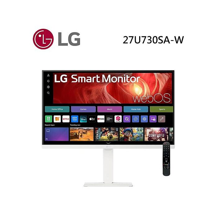LG 樂金 27U730SA-W 27型 Smart Monitor 4K UHD IPS 高畫質智慧螢幕