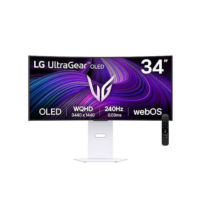 LG 樂金 34GX90SA-W 34型 UltraGear™ 21:9 WQHD 240Hz OLED曲面智慧電競螢幕
