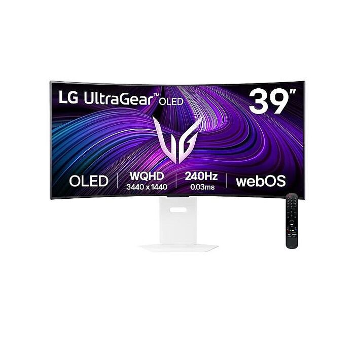 LG 樂金 39GX90SA-W 39吋 UltraGear™ 21:9 WQHD 240Hz OLED曲面智慧電競螢幕