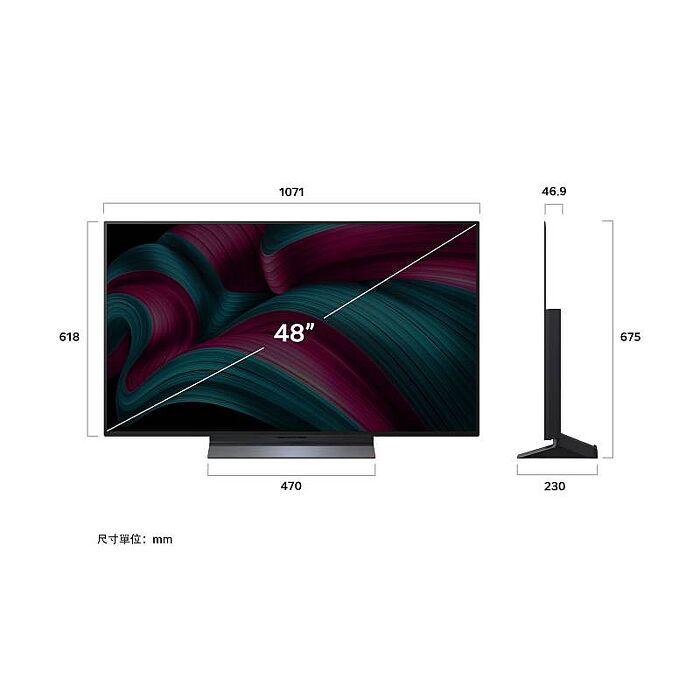 LG 樂金 OLED48C5PTA 48型 OLED evo AI 4K 智慧顯示器 C5極緻系列 (送原廠壁掛架)