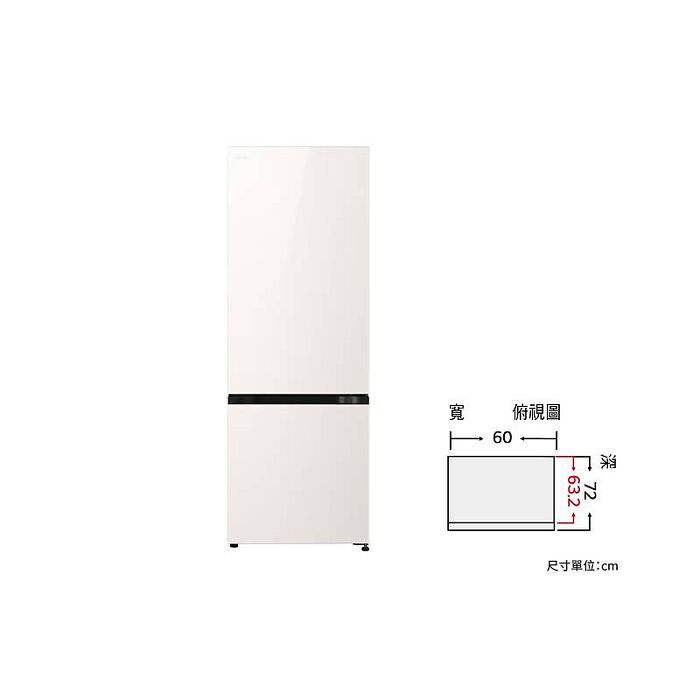 LG 樂金 GN-BF330BE 332公升 智慧變頻雙門冰箱 雪霧白【限時結帳享優惠】