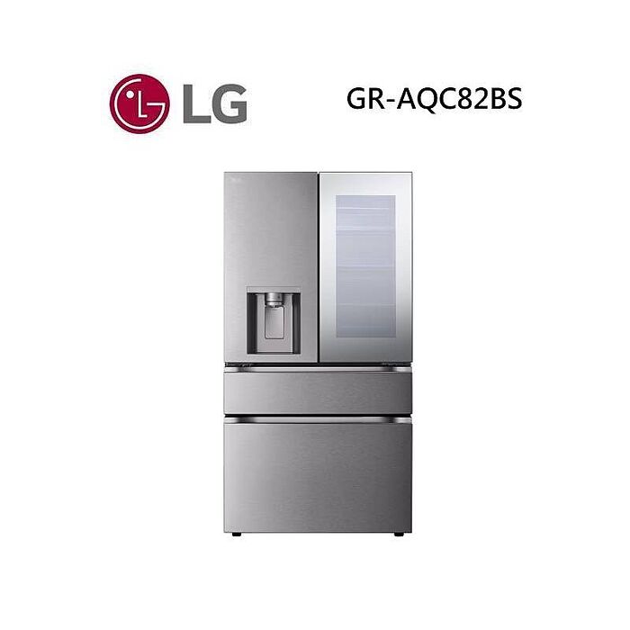 LG 樂金 GR-AQC82BS 782公升 InstaView敲敲看門中門冰球四門冰箱 星夜黑【限時結帳享優惠】
