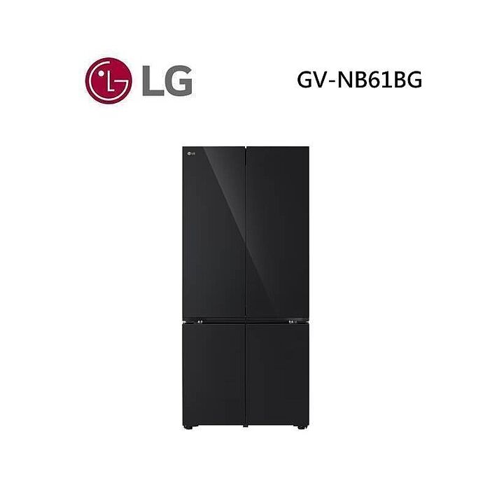 LG 樂金 GV-NB61BG 619公升 智慧變頻四門冰箱 曜石黑鏡面【限時結帳享優惠】