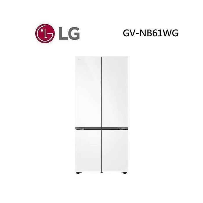 LG 樂金 GV-NB61WG 619公升 智慧變頻四門冰箱 雲朵白【限時結帳享優惠】