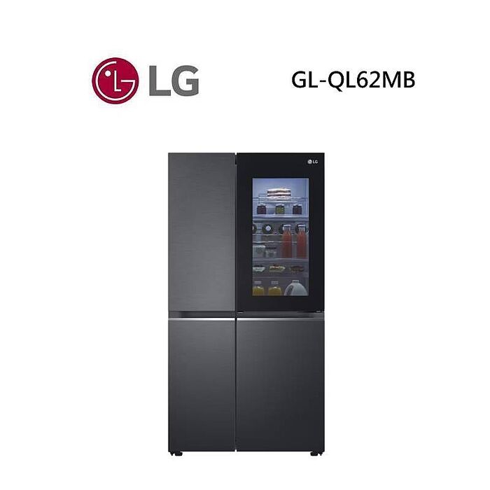 LG 樂金 GL-QL62MB 653公升 InstaView 敲敲看門中門對開冰箱 夜墨黑【限時結帳享優惠】