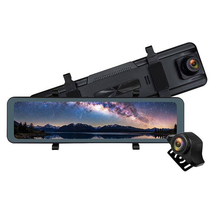 【勝利者】12吋4K前後雙錄觸控螢幕行車記錄器 SONY IMX307 GSP測速~送64GB記憶卡