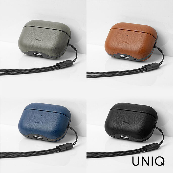 UNIQ  AirPods Pro 2代 2022 Terra 手工真皮收納保護套 附掛繩