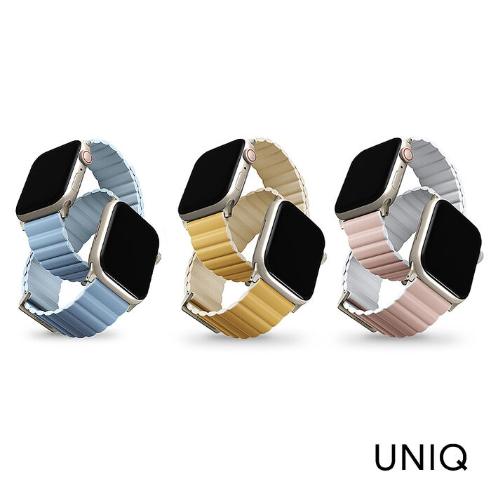 UNIQ Apple Watch 41/40/38mm Revix矽膠真皮錶帶-耳機．穿戴．手機配件